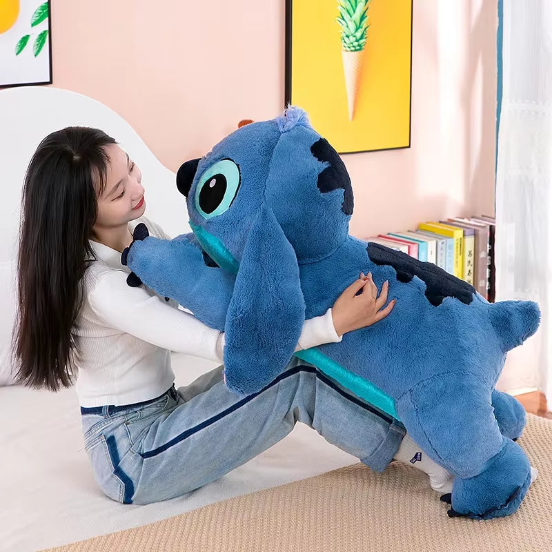 Puppy Stitch Doll Blue Stitch Plush Long Pillow Toys Girl Sleeping Leg Clamping Plushies Doll Children'S Birthday Gift